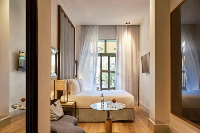 Inside the hotel room