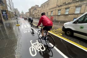 The Spaces For People project in Edinburgh  introduced floating bus stops.