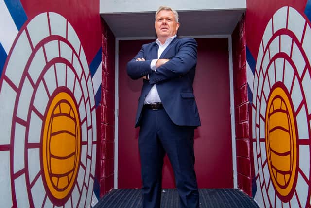 New Hearts chief executive Andrew McKinlay at Tynecastle.