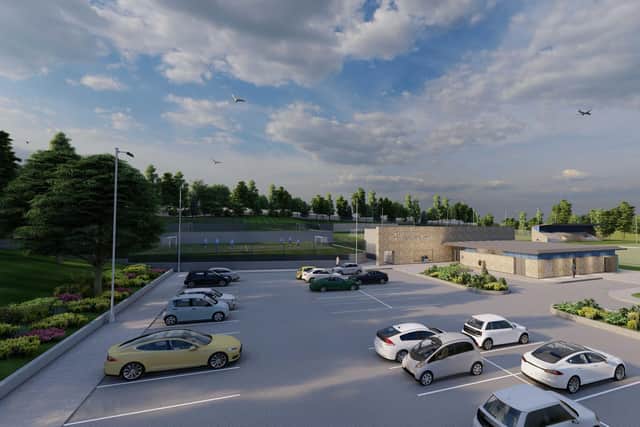 An artist's impression of Kilmarnock's proposed Bowie Park Training Facility.