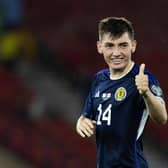 Scotland midfielder Billy Gilmour at full-time following the 2-0 win over Georgia at Hampden. (Photo by Craig Foy / SNS Group)