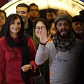 Iranian actress Hengameh Ghaziani at a film festival in Tehran in 2016. Ms Ghaziani who in a video removed her headscarf in public in an apparent act of defiance, was arrested for inciting and supporting the "riots" official news agency IRNA said.