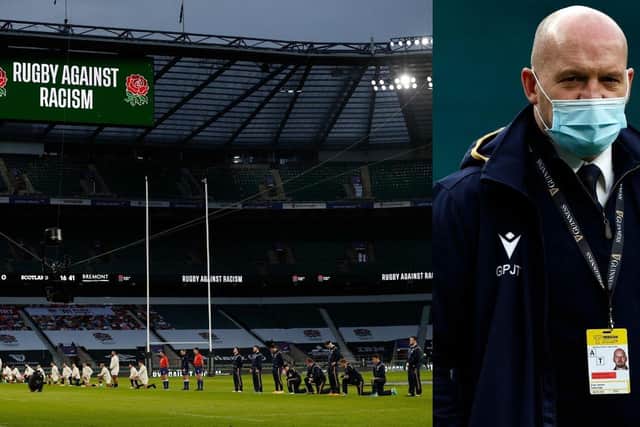 Scotland Coach Gregor Townsend said he "100%" backs individual players' decisions to take the knee or not (Photo: Adrian Dennis).