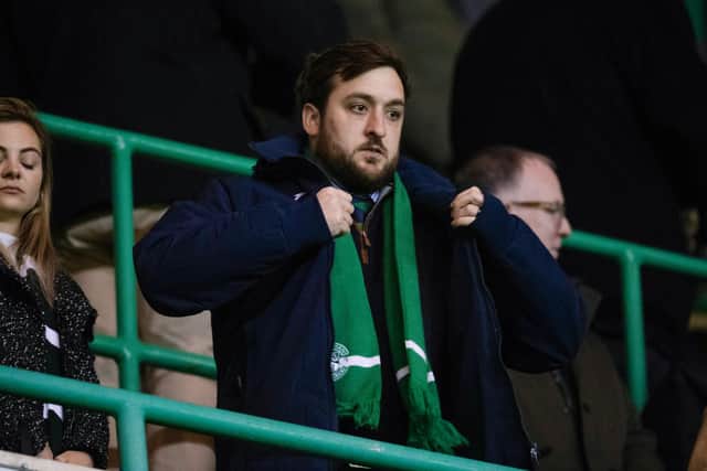Ian Gordon, son of the late Hibernian chairman Ron Gordon, was in attendance at the match against Rangers at Easter Road on Wednesday. (Photo by Mark Scates / SNS Group)