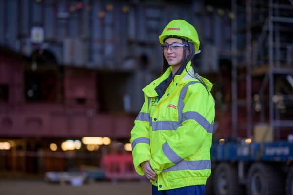 Hazel McGarth, first year project management apprentice in BAE Systems’ naval ships business. Picture: John Linton