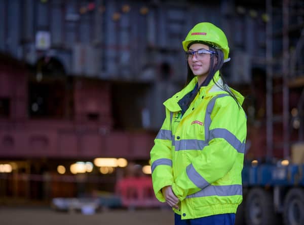 Hazel McGarth, first year project management apprentice in BAE Systems’ naval ships business. Picture: John Linton