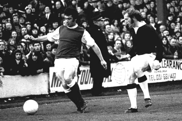 Hibs' Jimmy O'Rourke scored twice in the club's 1973 7-0 triumph over Hearts.