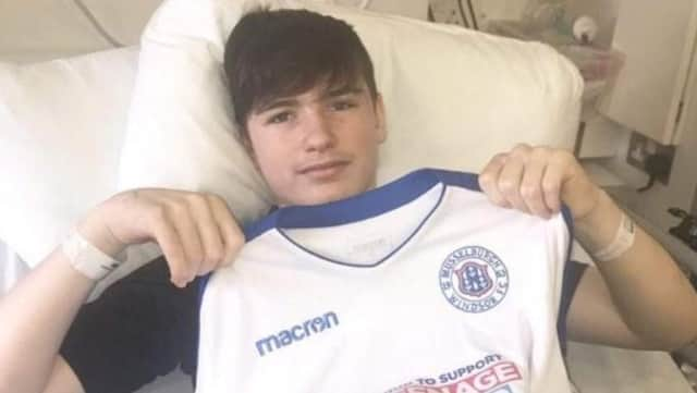 Aidan Hogg in Royal Hospital for Sick Children in Edinburgh picture: supplied