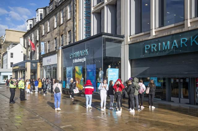 The flagship Primark Edinburgh store on Princes Street saw queues form when it reopened at the end of June. Picture: Jane Barlow/PA Wire