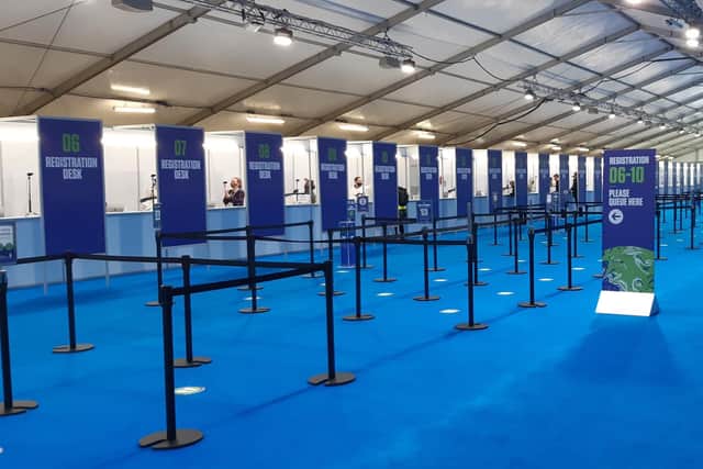 The COP26 registration hall. Picture: The Scotsman