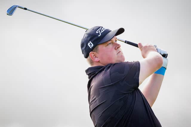 Crail's Andrew Davidson, winner of the 50th East of Scotland Open earlier in the year, is still standing after the opening two rounds at Royal Dornoch. Picture: Scottish Golf.