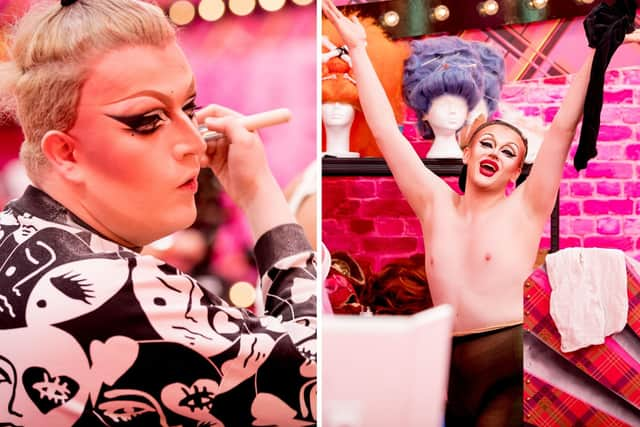 Lawrence Chaney and Ellie Diamond on Ru Paul's Drag Race UK