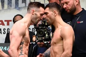The Josh Taylor vs Jack Catterall weigh in at the Scottish Exhibition and Conference Centre.
