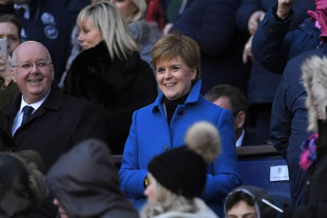 First Minister Nicola Sturgeon as wished the Scotland Rugby squad good luck ahead of their Six Nations match against England this afternoon. (Photo by Stu Forster/Getty Images)