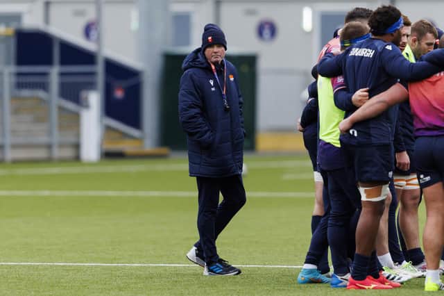 Head Coach Sean Everitt during an Edinburgh rugby training session at Hive Stadium this week.  (Photo by Mark Scates / SNS Group)