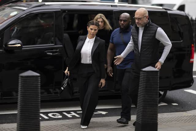 Rebekah Vardy arrives at Royal Courts of Justice during the so-called 'Wagatha Christie' libel case (Picture: Dan Kitwood/Getty Images)
