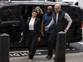 Rebekah Vardy arrives at Royal Courts of Justice during the so-called 'Wagatha Christie' libel case (Picture: Dan Kitwood/Getty Images)