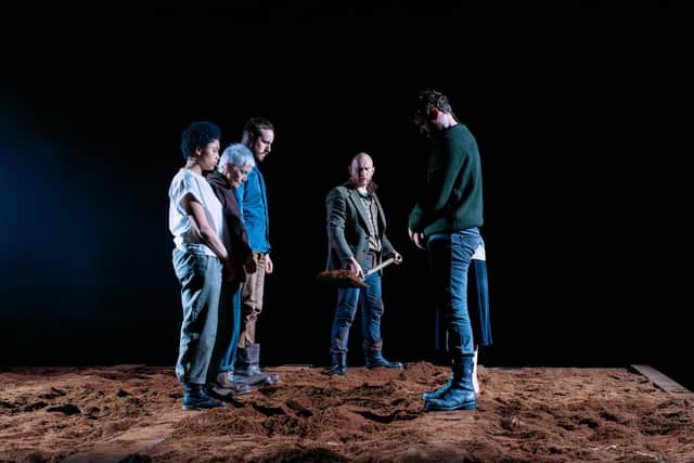 Danielle Jam, Ann Louise Ross, Samuel Pashby, Ali Craig, Kirsten Henderson and Murray Fraser are currently starring in Sunset Song at Dundee Rep. Picture: Mihaela Bodlovic