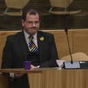 Mark McDonald MSP during the debate on the Budget at the Scottish Parliament in Holyrood, Edinburgh picture: Fraser Bremner/Scottish Daily Mail