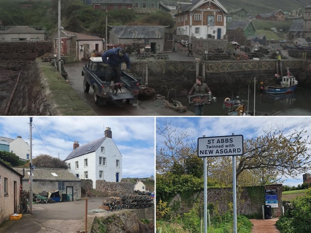 Leaving Infinity War behind, we move ahead now to Avengers: Endgame. After five years apart, Smart Hulk and Rocket head to New Asgard to track down Thor. This is actually the modern day Tonsberg, Norway of the MCU - but it's not filmed in Culross. Instead, the Marvel team came to St Abbs in the Scottish Borders. They first meet Valkyrie on the pier, driving up towards the town. This is a bit of clever cinema perspective, as the pier actually doesn't lead anyway in real life. The truck they're in would have had to drive out of the sea in order for them to actually approach from this direction, but it does offer a good view of the fishing village, with some buildings removed and altered using CGI for the film.