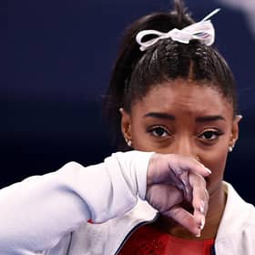 Simone Biles withdrew from the artistic gymnastics women's team event at the Tokyo 2020 Olympics. Picture: AFP via Getty Images