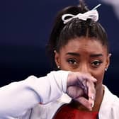 Simone Biles withdrew from the artistic gymnastics women's team event at the Tokyo 2020 Olympics. Picture: AFP via Getty Images