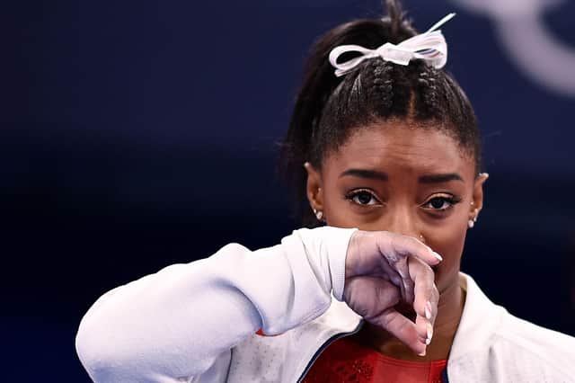 Simone Biles withdrew from the artistic gymnastics women's team event at the Tokyo 2020 Olympics. Picture: AFP via Getty Images