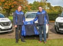 Allan Hay is pictured left with Gavin McQuillan, Penicuik rugby president