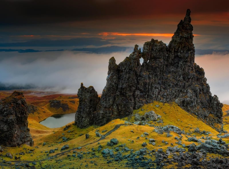 The Isle of Skye is located off the Western coast of Scotland and it packs many iconic landmarks like the 'Old Man of Storr' which is a favourite among hikers and travel photographers.