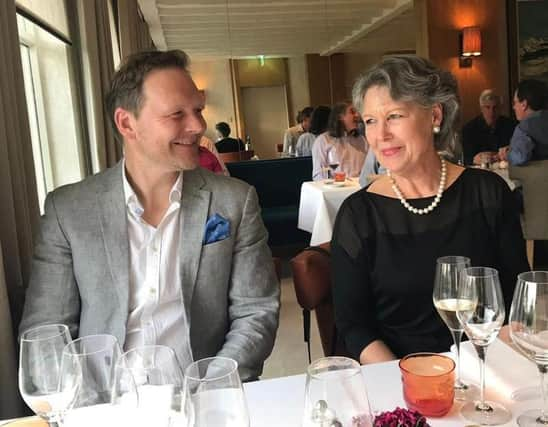 Geoffrey Smeddle and his mum, Gabrielle, at The Peat Inn