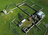 An aerial view of Brough Lodge and the surrounding buildings on Fetlar, Shetland. PIC: Contributed.
