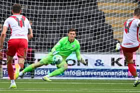 Player/manager Rhys McCabe scored the winner for Airdrieonians against Dundee.