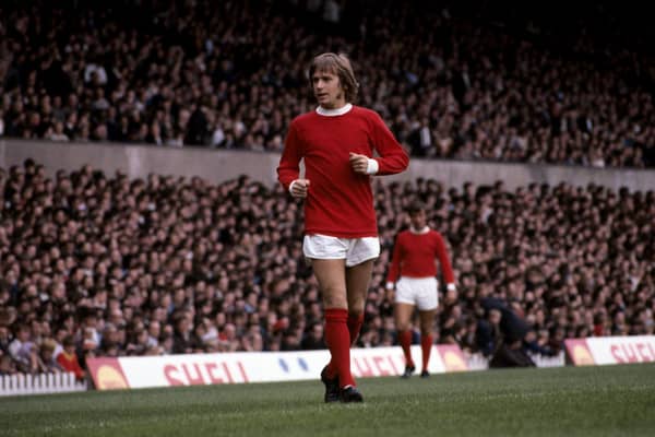 John Fitzpatrick in action for Manchester United.