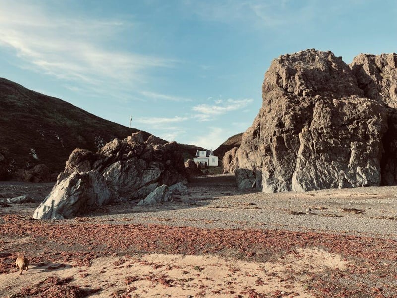 The cottage is just a short walk from the beach - perfect if you have to dash home to get warm after a bracing wild swim.