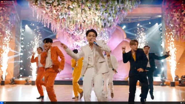 Korean-pop group BTS are among the international nominations, they recently performed at the 63rd Grammy Awards on 14 March (Picture: Getty Images)