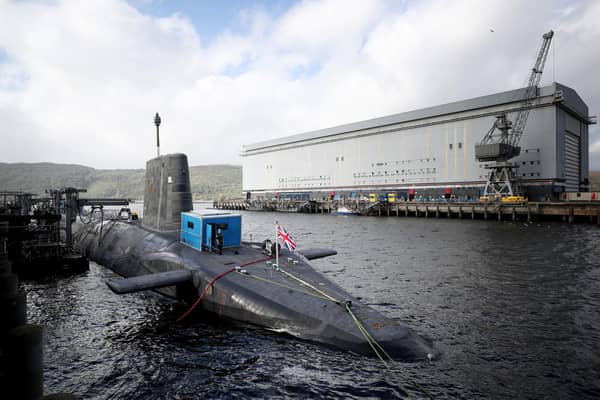 The pledge is promising for the Vanguard-class nuclear deterrent submarine HMS Vengeance at HM Naval Base Clyde, Faslane.