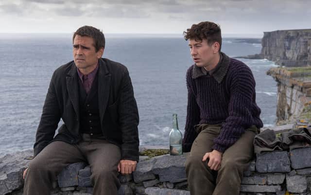 Colin Farrell, left, and Barry Keoghan in The Banshees of Inisherin. Picture: Searchlight Pictures via AP