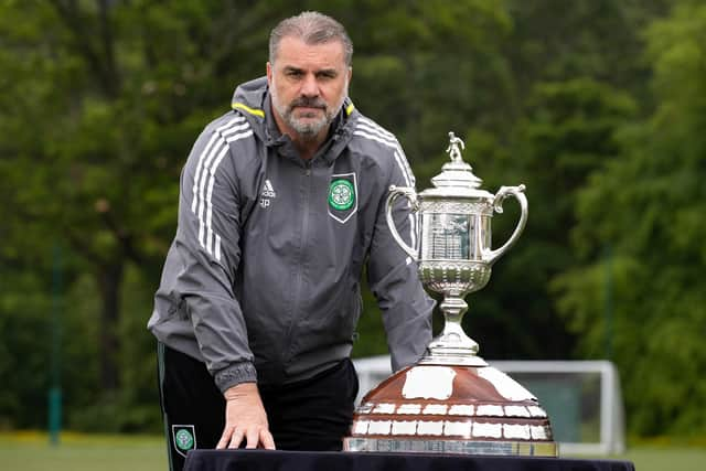 Celtic manager Ange Postecoglou insists his full focus is on Saturday's Scottish Cup final amid links to the Tottenham vacancy. (Photo by Craig Williamson / SNS Group)