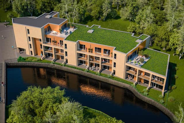 Glasgow-based Carmichael Homes has now broken ground on a new range of sustainable flats on Lanark Road in Edinburgh, with support from Bank of Scotland. CGI shows how the development should look when completed.