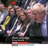 Boris Johnson addresses the Commons at Prime Minister's Questions. Picture: BBC Parliament