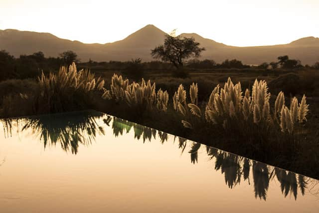 The pool at Tierra Atacama Lodge & Spa, on the dusty outskirts of San Pedro.