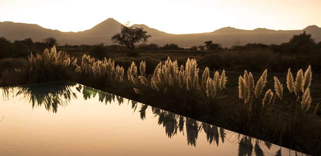 The pool at Tierra Atacama Lodge & Spa, on the dusty outskirts of San Pedro.