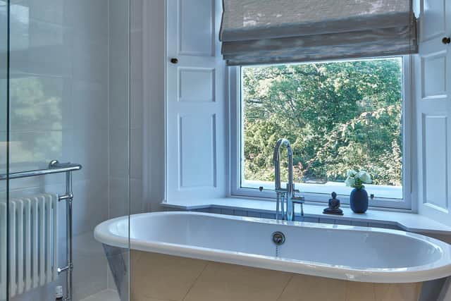 The stunning bathroom at The Moss. Photo: Paul Tyagi.