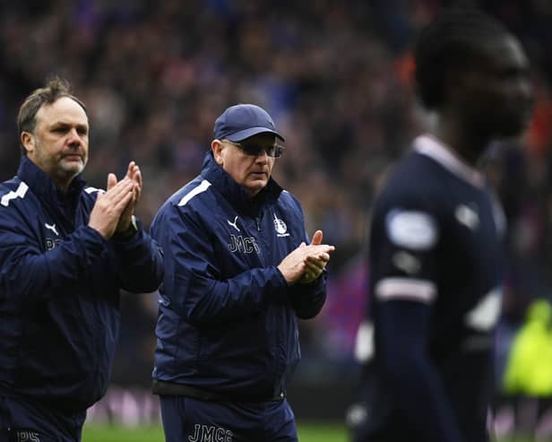 Falkirk boss John McGlynn said he was "proud" pf his players despite the 3-0 Scottish Cup semi-final loss to Inverness CT. (Photo by Rob Casey / SNS Group)