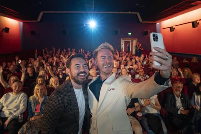 Martin Compston and Phil MacHugh at the preview screening of their show Scottish Fling at the Waterfront cinema in Greenock last year. Picture: Jamie Simpson/BBC