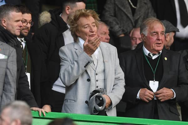 Sir Rod Stewart pictured at Celtic Park earlier in the season. (Photo by Craig Foy / SNS Group)