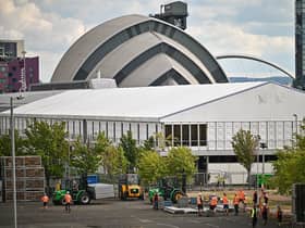Work is underway to prepare the site of the COP26 climate summit at Glasgow's SEC campus. Picture: Jeff J Mitchell/Getty Images