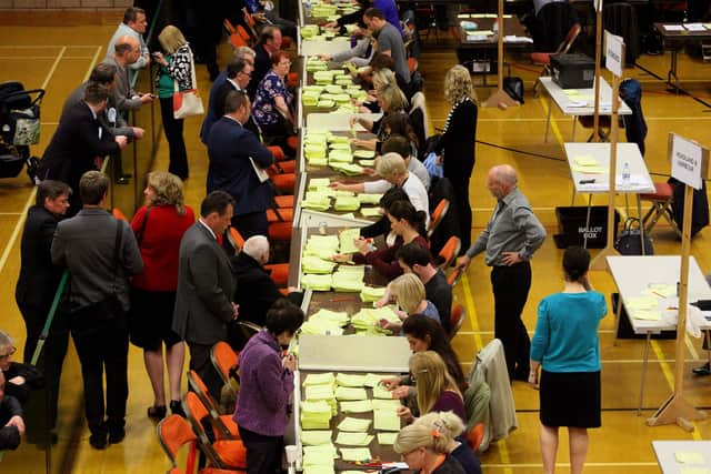 Counting taking place on election night.