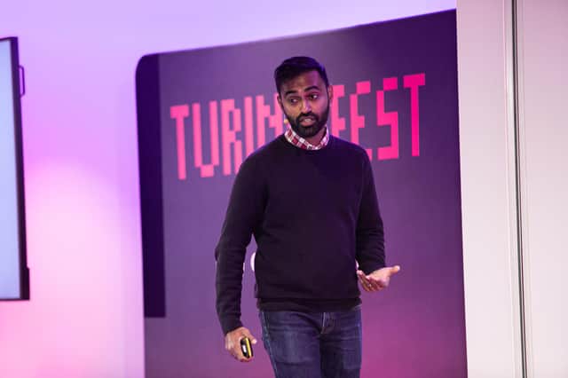 Former Facebook executive Varun Nair speaking at Turing Fest at the EICC earlier this month