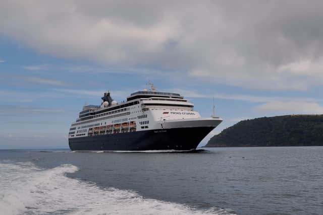 The Vasco da Gama cruise ship approaching Invergordon. (Photo by Port of Cromarty Firth)
